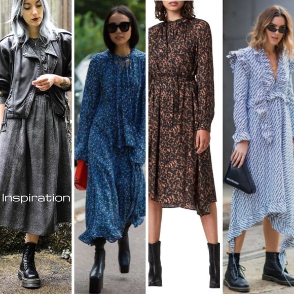 Vintage Long Sleeve Paisley Dress with Pleated Skirt Detail - Picture 15 of 16